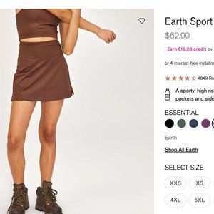 Girlfriend collective skort - Earth - L